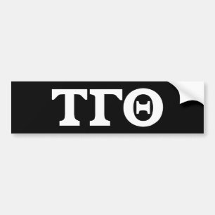 Tau Gamma Theta Bumper Sticker - White Brev Bildekal