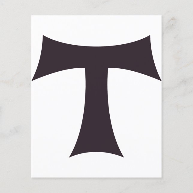 Tau-kors Franciskansk tro-symbol konst (Framsida)