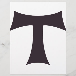 Tau-kors franciskansk trosymbol konst reklamblad