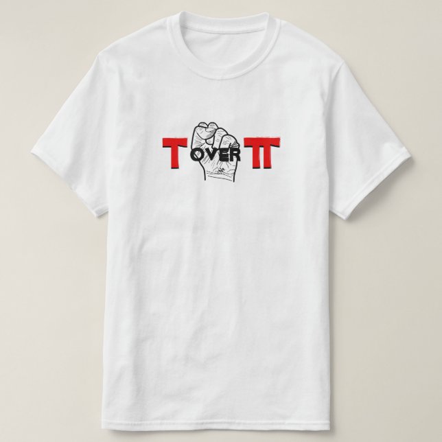 Tau- och Pi math-skämt T Shirt (Design framsida)