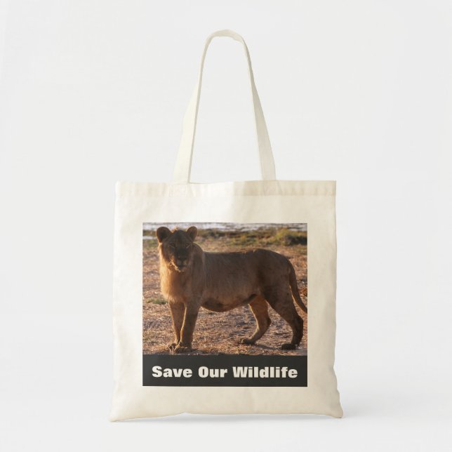 Tau Spara Vår Wildlife Tote Bag Tygkasse (Framsidan)