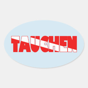 Tauchen (tyska) ovalt klistermärke