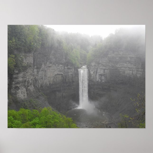 Taughannock Fall Ithaca Waterfall-fotot Skriv ut Poster (Framsidan)