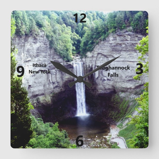 TAUGHANNOCK FALLS ITHACA clock Fyrkantig Klocka (Framsida)