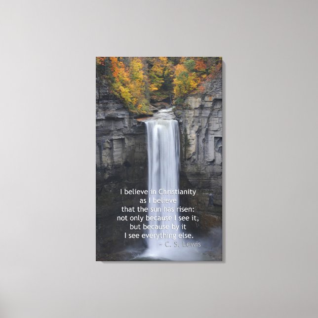 Taughannock Falls, Ulysses, NY Canvastryck (Framsida)