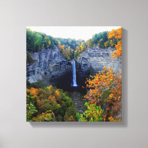 Taughannock nedgångar Ulysses, NY Canvastryck