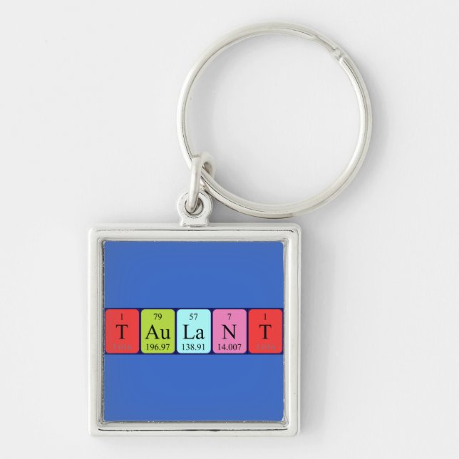 Taulant Periodisk bord namn nyckelring (Framsidan)