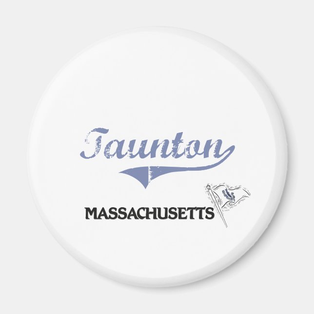 Taunton Massachusetts City Classic Magnet (Framsidan)