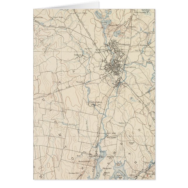 Taunton, Massachusetts Hälsningskort (Framsidan)