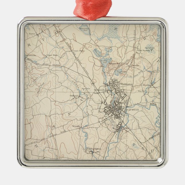 Taunton, Massachusetts Julgransprydnad Metall (Framsidan)