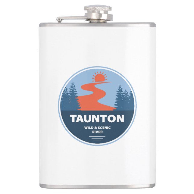 Taunton Vild och Scener River Massachusetts Fickplunta (Framsidan)