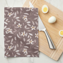 Taupe Akvarell Eukalyptus Blommig
