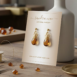 Taupe Beige Brown Ombre Jewelry Visning Card Visitkort