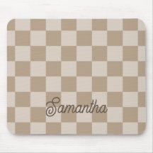 Taupe Beige Checkerss skript Namn