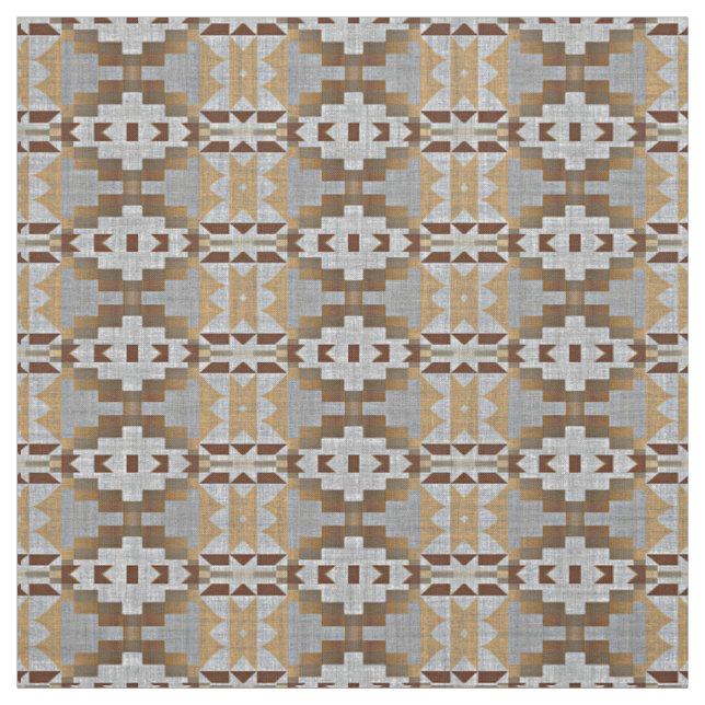 Taupe Beige Tan Mörk Brown Grått Ethnic look Tyg (Provkarta)