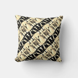 Taupe Black Beige Slande Abstrakt Small Tiles Kudde