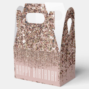 Taupe Blush Rosa Brons Guld Glitter Glam Presentaskar