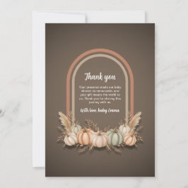 Taupe Boho Arch Pumpkin Fall Baby Shower Tack