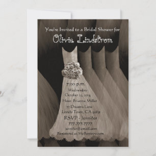 TAUPE Bridesmaid Dries Möhippa Metallisk Inbjudningar