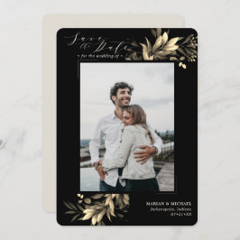 Taupe Bröllop och rygg Spara Datumet