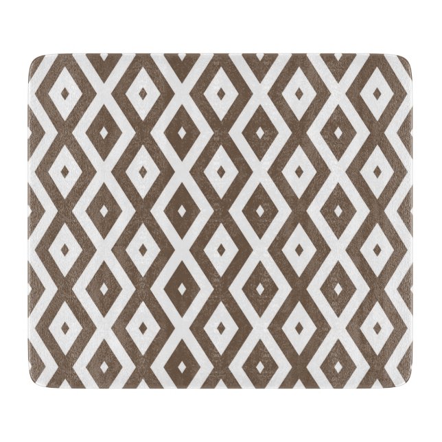 Taupe brown and white diamond pattern (Framsidan)