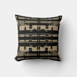 Taupe Brown Black Southwest look Symmetrical Motif Kudde