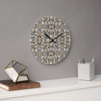 Taupe Brown Grått Beige Hip Bohemian Art Motif