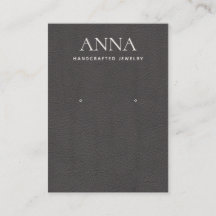 Taupe Brown Leather Earring Visning