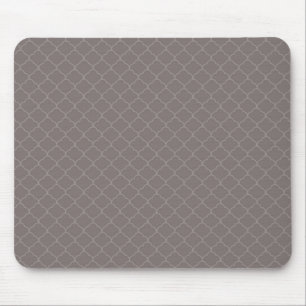 Taupe Brown Moroccan Quatrefoil Mönster Musmatta