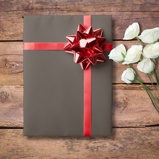 Taupe Brun Enfärgad | Klassisk | Elegant Presentpapper (Skapare uppladdad)