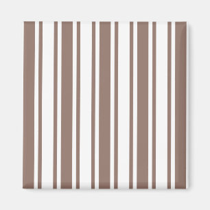 Taupe brun och vit kandy rand magnet