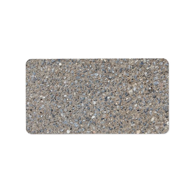 Taupe Concreement Blue Aggregate Sidepromenate Adressetikett (Framsidan)