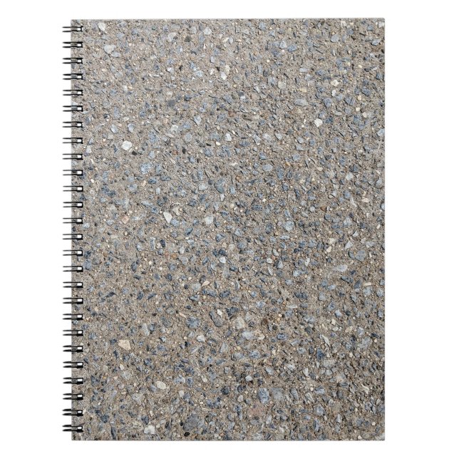 Taupe Concreement Blue Aggregate Sidepromenate Anteckningsbok (Framsidan)