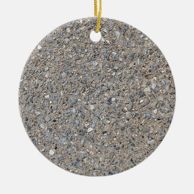 Taupe Concreement Blue Aggregate Sidepromenate Julgransprydnad Keramik (Framsidan)