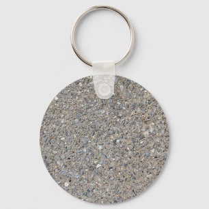 Taupe Concreement Blue Aggregate Sidepromenate Nyckelring