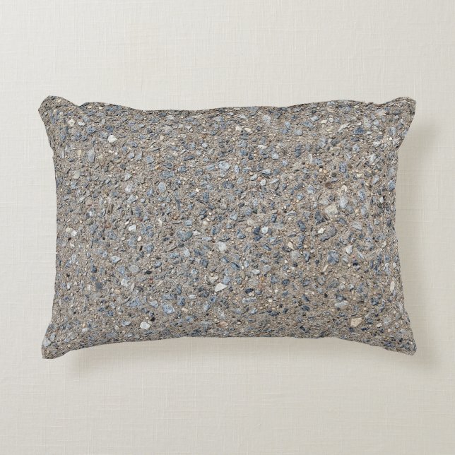 Taupe Concreement Blue Aggregate Sidepromenate Prydnadskudde (Framsidan)