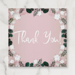  Taupe Cotton Blommigt Greenery Rustic Bröllop Gåvor Etiketter