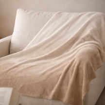 Taupe Elfenbenshorisont Fleecefilt