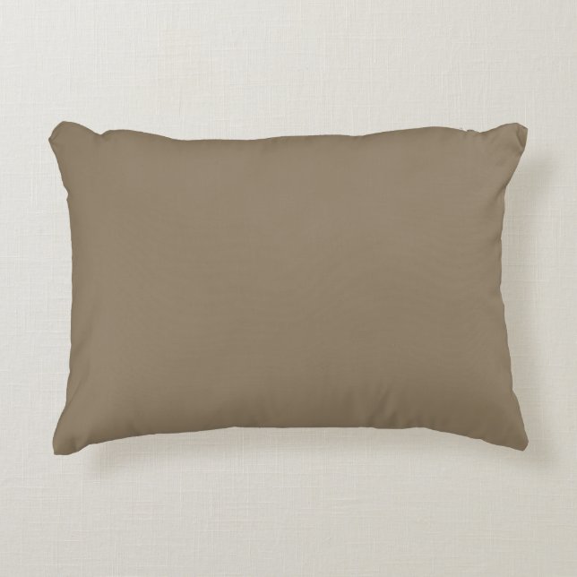 Taupe enfärgad, kudde, enkel, neutral, modern prydnadskudde (Framsidan)