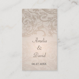 Taupe Flourish special OccarCard Placeringskort