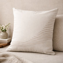 Taupe Flowing Lines Kastkudde