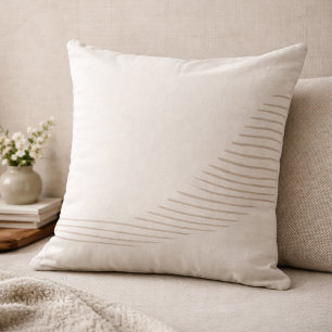 Taupe Flowing Lines Kastkudde Kudde