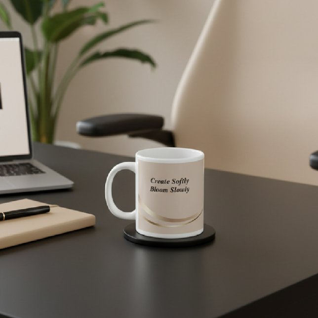 Taupe Gold Inspirational Jumbo Mugg (Skapare uppladdad)