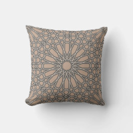 Taupe & Grått Alhambra Geometric Mönster Kudde