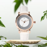 Taupe grått initialer personlig eWatch Watch Watch Armbandsur<br><div class="desc">Gift för henne,  taupe grått-handklocka</div>
