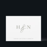 Taupe Grönt Elegant Monogram Bröllop Tack Kort<br><div class="desc">Tack för ditt kort,  elegant bröllop monogram.. Det här bröllop-monogramkortet har elegant-skriptampersand och klassisk typografi. Anpassa genom att lägga till ditt eget monogram och annan information. Detta minimalistiska monogram bröllop-tack kommer också att bli perfekt som ett pars kontorsställe.</div>