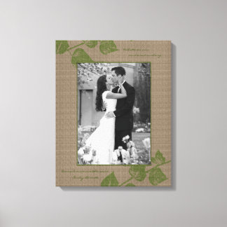 Taupe Grönt Löv Porträtt Photo Template Bild