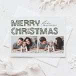 Taupe Grönt Scandinavian Two Photo jul Helg Vykort<br><div class="desc">Skicka helgdag cheer med vårt anpassade två-foto-julvykort, med charmerande Scandinavian-stil typography. Med det här fotokollage-vykortet blandas modern estetik på ett snyggt sätt, vilket gör att du kan visa två av dina favoritfoton. Den moderna typografin kompletteras av en minimalistisk utformning som fångar kärnan i Norden stil, skapar perfekten för alla helgdag....</div>