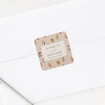 Taupe Höst löv Bröllop Fyrkantigt Klistermärke<br><div class="desc">Taupe Höst löv Bröllop Square Sticker. Den här snyggtens kvadratiska klistermärke lägger till perfekten som avslutar beröring till dina bröllopsfavoriter, kuvert eller förpackningar. Med en vattenfärgdesign av terracotta och bränd orange löv, krämbeige beige dahlias och varmt koppar ro, allt mot en mjuk taupbakgrund, fångas den mysiga skönheten i firande under...</div>