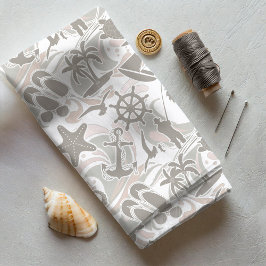 Taupe-ID839 för Nautical Beach Mönster Tyg